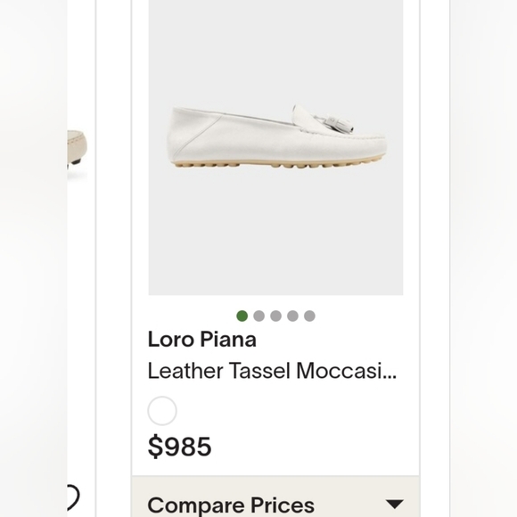 Tod's Italy Made 37 7 White Leather Tassel Driving Moccasins Flats Shoes - Picture 15 of 15